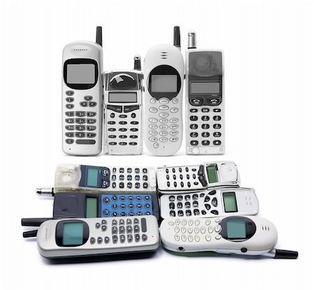 simsearch:400-05366591,k - Mobile Phones on White Background Stock Photo - Budget Royalty-Free & Subscription, Code: 400-05369048