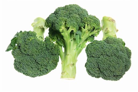 simsearch:400-05744489,k - Broccoli Florets on White Background Stock Photo - Budget Royalty-Free & Subscription, Code: 400-05369216