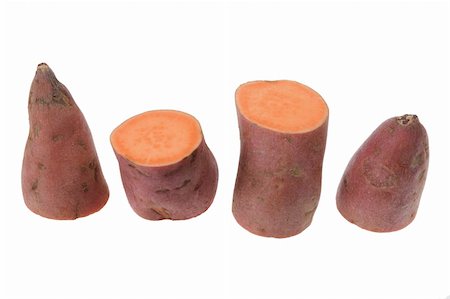 simsearch:400-05744489,k - Slices of Sweet Potato on White Background Stock Photo - Budget Royalty-Free & Subscription, Code: 400-05369267