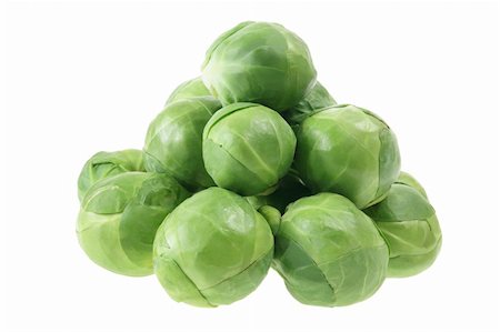 simsearch:400-05744489,k - Brussel Sprout on White Background Stock Photo - Budget Royalty-Free & Subscription, Code: 400-05369287