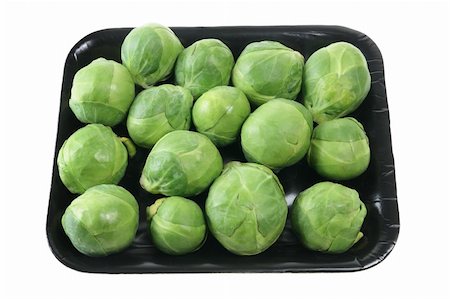 simsearch:400-05744489,k - Brussel Sprout on White Background Stock Photo - Budget Royalty-Free & Subscription, Code: 400-05369289