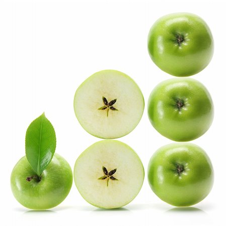 simsearch:400-05367726,k - Granny Smith Apple on White Background Stock Photo - Budget Royalty-Free & Subscription, Code: 400-05369869