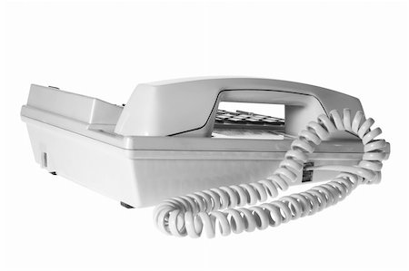 simsearch:400-05366591,k - Telephone on Isolated White Background Stock Photo - Budget Royalty-Free & Subscription, Code: 400-05369906