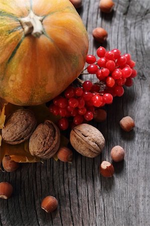 Autumn still life with pumpkin in rustic style Stock Photo - Budget Royalty-Free & Subscription, Code: 400-05360205