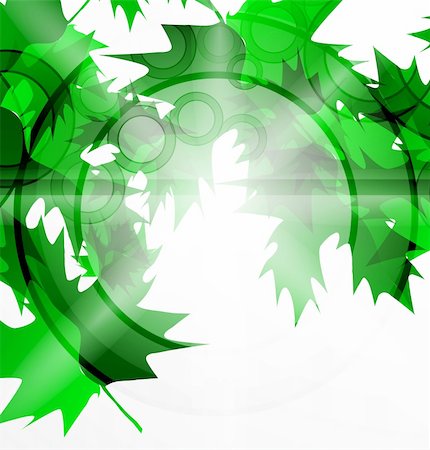 eco leaf line art - Vector illustration for your design Foto de stock - Super Valor sin royalties y Suscripción, Código: 400-05362664
