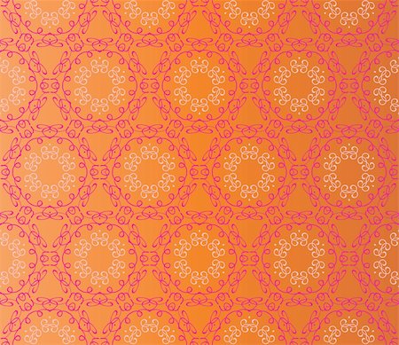simsearch:400-06099373,k - Stylish design with seamless lace flowers in pink on an (editable) orange background Stock Photo - Budget Royalty-Free & Subscription, Code: 400-05363561