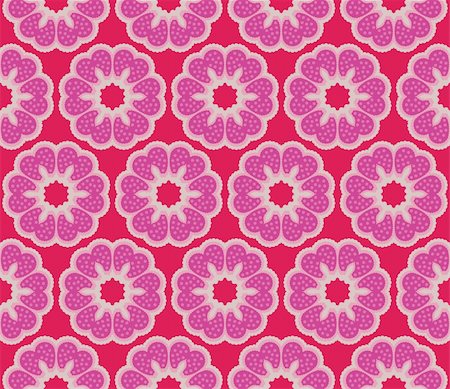 simsearch:400-05363614,k - Seamless pattern with romantic flowers with polkadots Stock Photo - Budget Royalty-Free & Subscription, Code: 400-05363595