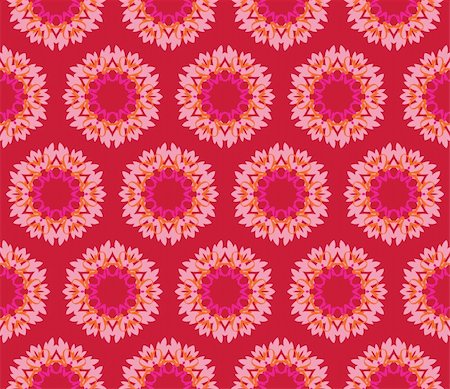 simsearch:400-05363614,k - Seamless pattern with flowers in pink, red and orange Stock Photo - Budget Royalty-Free & Subscription, Code: 400-05363600