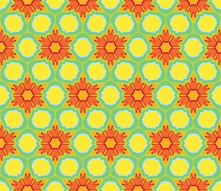 simsearch:400-06099373,k - Cheerful, seamless and colorful floral pattern in red, orange, green and yellow Stock Photo - Budget Royalty-Free & Subscription, Code: 400-05363621