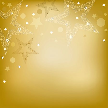 Golden  Background With Stars, Vector Illustration Stock Photo - Budget Royalty-Free & Subscription, Code: 400-05374554