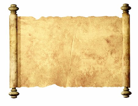 Old parchment. Isolated over white Stock Photo - Budget Royalty-Free & Subscription, Code: 400-05375278