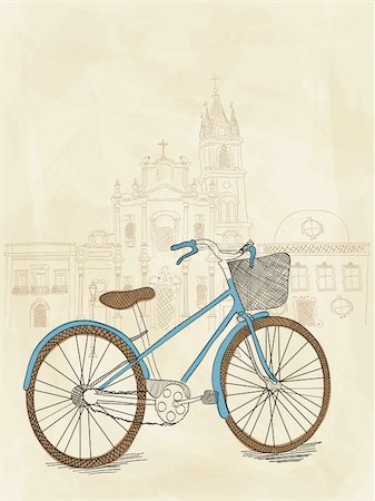 simsearch:400-08938779,k - Vector hand drawn bicycle Stock Photo - Budget Royalty-Free & Subscription, Code: 400-05375536