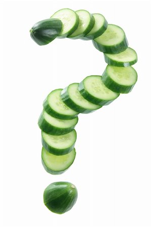 simsearch:400-05744489,k - Slices of Lebanese Cucumber on White Background Stock Photo - Budget Royalty-Free & Subscription, Code: 400-05370167