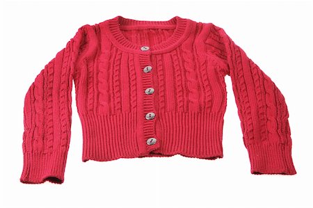 Red Baby Cardigan on White Background Stock Photo - Budget Royalty-Free & Subscription, Code: 400-05370173