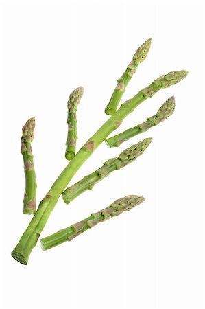 simsearch:400-05744489,k - Asparagus on Isolated White Background Stock Photo - Budget Royalty-Free & Subscription, Code: 400-05370180