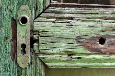 simsearch:400-04990381,k - Part of an green wooden old door.No lock handle Stock Photo - Budget Royalty-Free & Subscription, Code: 400-05370550