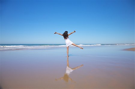 woman at Castilnovo Beach in Cadiz Andalusia Spain Stock Photo - Budget Royalty-Free & Subscription, Code: 400-05371435