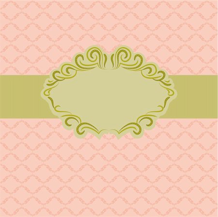 elegant easter decorations - Template frame design for greeting card . Background - seamless pattern. Stock Photo - Budget Royalty-Free & Subscription, Code: 400-05371767