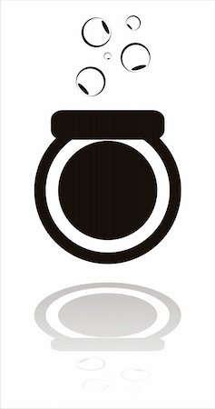 simsearch:400-05713485,k - black chemical bottle icon isolated on white Stock Photo - Budget Royalty-Free & Subscription, Code: 400-05373076