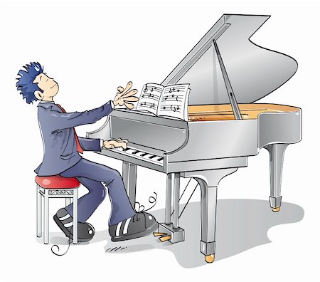 simsearch:400-04859094,k - man playing a melody on the piano Stock Photo - Budget Royalty-Free & Subscription, Code: 400-05384886