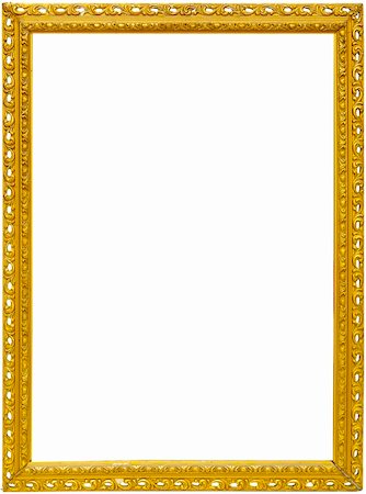 displays for gold photos - antique frame on a white background Stock Photo - Budget Royalty-Free & Subscription, Code: 400-05385179