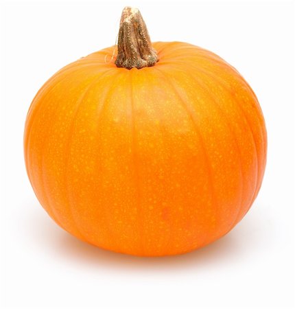 Pumpkin on White Background Stock Photo - Budget Royalty-Free & Subscription, Code: 400-05385792