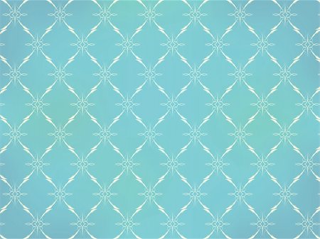 simsearch:400-06076415,k - Vintage Wallpaper - Light Ornaments on Turquoise Blue Background Stock Photo - Budget Royalty-Free & Subscription, Code: 400-05385814
