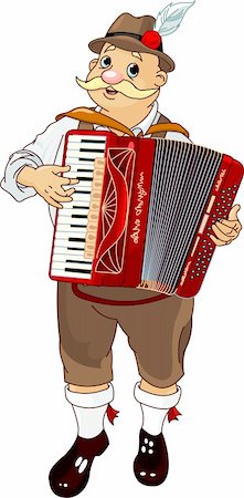 Oktoberfest Germany musician Playing  Accordion Stock Photo - Budget Royalty-Free & Subscription, Code: 400-05386323