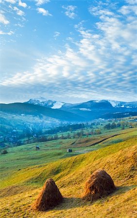 simsearch:400-05719580,k - Misty early daybreak in autumn Carpathian mountain, Ukraine (Petros Mount in far) Photographie de stock - Aubaine LD & Abonnement, Code: 400-05386542
