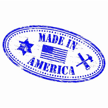 for construction stamp - Rubber stamp illustration showing "MADE IN AMERICA" text. Also available as a Vector in Adobe illustrator EPS format, compressed in a zip file Stock Photo - Budget Royalty-Free & Subscription, Code: 400-05386787