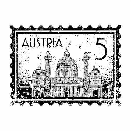 for construction stamp - Vector illustration of stamp or postmark of Austria Stock Photo - Budget Royalty-Free & Subscription, Code: 400-05386845