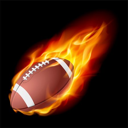 pigskin - Realistic American football in the fire. Illustration on white background. Stock Photo - Budget Royalty-Free & Subscription, Code: 400-05387123