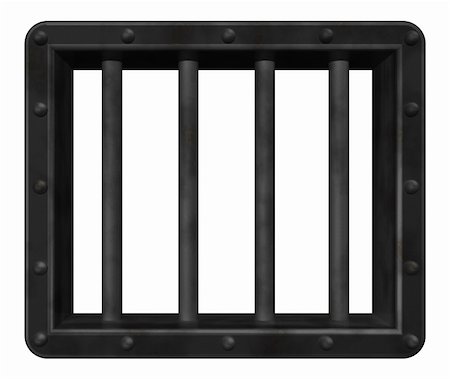 riveted steel prison window - 3d illustration Stock Photo - Budget Royalty-Free & Subscription, Code: 400-05380657