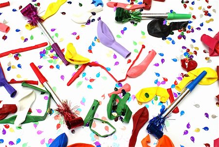 A vibrant background of party supplies great for celebrating. Stock Photo - Budget Royalty-Free & Subscription, Code: 400-05381942