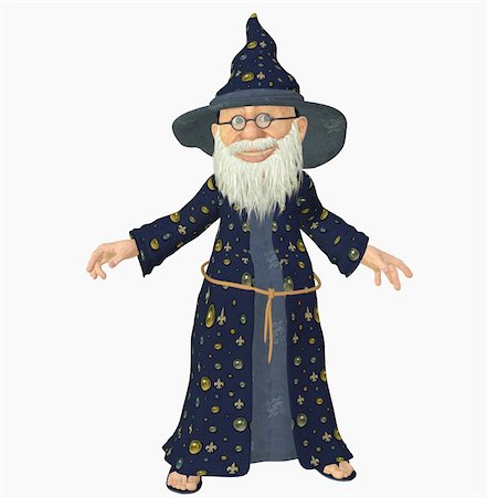 3d render of a old wizard Stock Photo - Budget Royalty-Free & Subscription, Code: 400-05383086