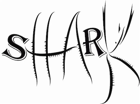 simsearch:400-05123541,k - shark  for design isolated on white - also as emblem or logo vector version also available in gallery Stock Photo - Budget Royalty-Free & Subscription, Code: 400-05383936