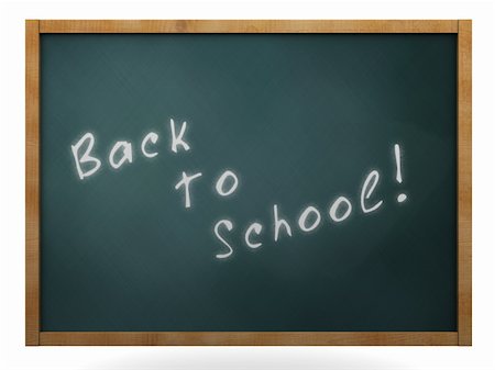 pupil in a empty classroom - 3d illustration of chalkboard with 'back to school' sign Stock Photo - Budget Royalty-Free & Subscription, Code: 400-05664437