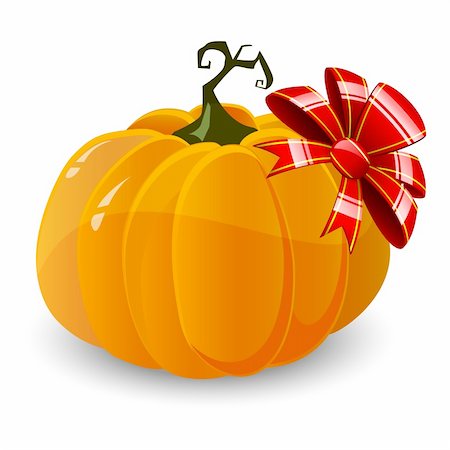 vector halloween pumpkin isolated on white background Stock Photo - Budget Royalty-Free & Subscription, Code: 400-05668035