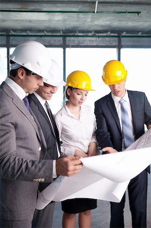 Business people at a construction site Stock Photo - Budget Royalty-Free & Subscription, Code: 400-05669050