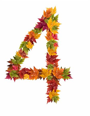 djm_photo (artist) - Alphabet and numbers made from autumn maple tree leaves. Stock Photo - Budget Royalty-Free & Subscription, Code: 400-05669498