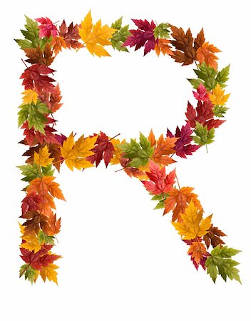 djm_photo (artist) - Alphabet and numbers made from autumn maple tree leaves. Stock Photo - Budget Royalty-Free & Subscription, Code: 400-05669521