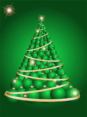 Christmas tree ball on decorative abstraction background Stock Photo - Budget Royalty-Free & Subscription, Code: 400-05669681