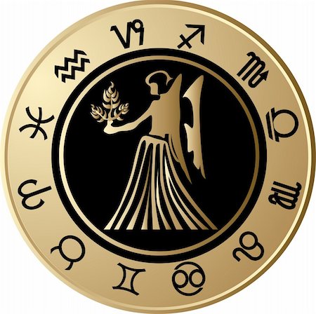 Vector Horoscope Virgo Photographie de stock - Aubaine LD & Abonnement, Code: 400-05663017