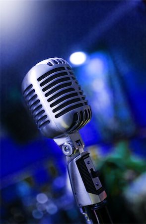 simsearch:400-04630784,k - Music background with close up image of retro microphone Stock Photo - Budget Royalty-Free & Subscription, Code: 400-05663871