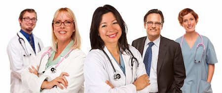 Group of Doctors or Nurses Isolated on a White Background. Stock Photo - Budget Royalty-Free & Subscription, Code: 400-05674181