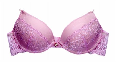 Violet bra without lace on white background Stock Photo - Budget Royalty-Free & Subscription, Code: 400-05674765