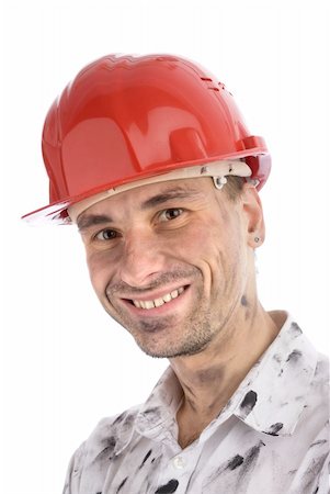 close-up portrait of a young builder or a coal miner Photographie de stock - Aubaine LD & Abonnement, Code: 400-05674890