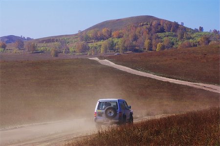 Off-road vehicle running in Bashang grassland, Hebei province, China. Stock Photo - Budget Royalty-Free & Subscription, Code: 400-05676059