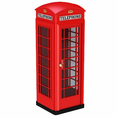 red call box - The British red phone booth isolated on a white background Stock Photo - Budget Royalty-Free & Subscription, Code: 400-05676892