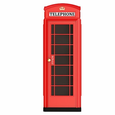 red call box - The British red phone booth isolated on a white background Stock Photo - Budget Royalty-Free & Subscription, Code: 400-05676893